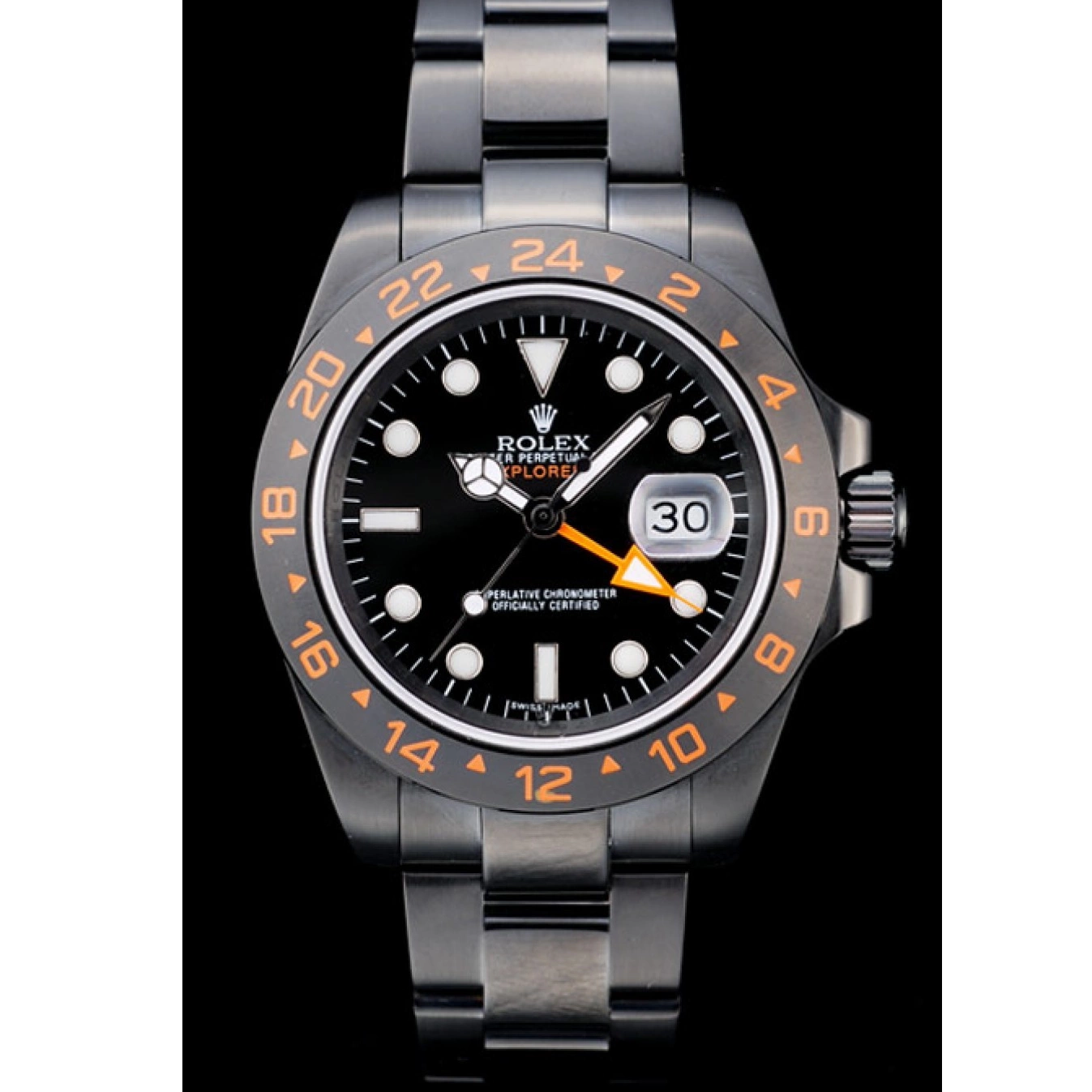 Good Copy Rolex Watches Black Explorer Dial Black Watch Rolex Bezel Ceramic 0724